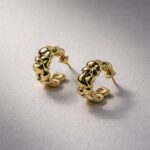 Gold Bubble Hoop Earrings
