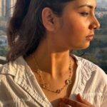 Polki diamond slice necklace gold plated