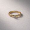 Gold plated solitaire zircon ring