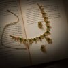 emerald green stone choker necklace set